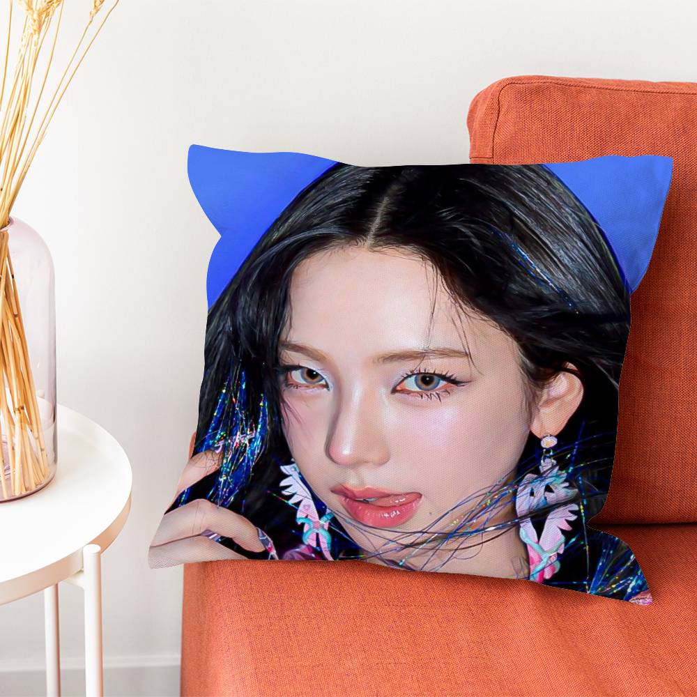 KKarina AAespaes Pillow Case Plush Fabric Soft Pillowcase Double Sided Print Cushion Cover Household Gifts