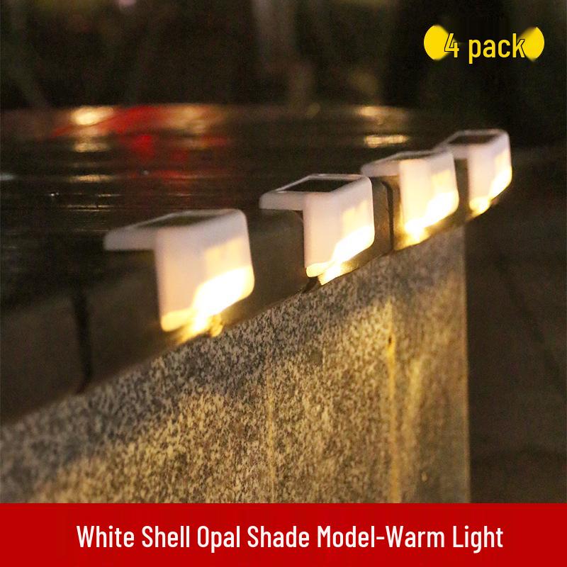 Solar Rainproof Step & Stair Lights for Outdoor Walls & Fences