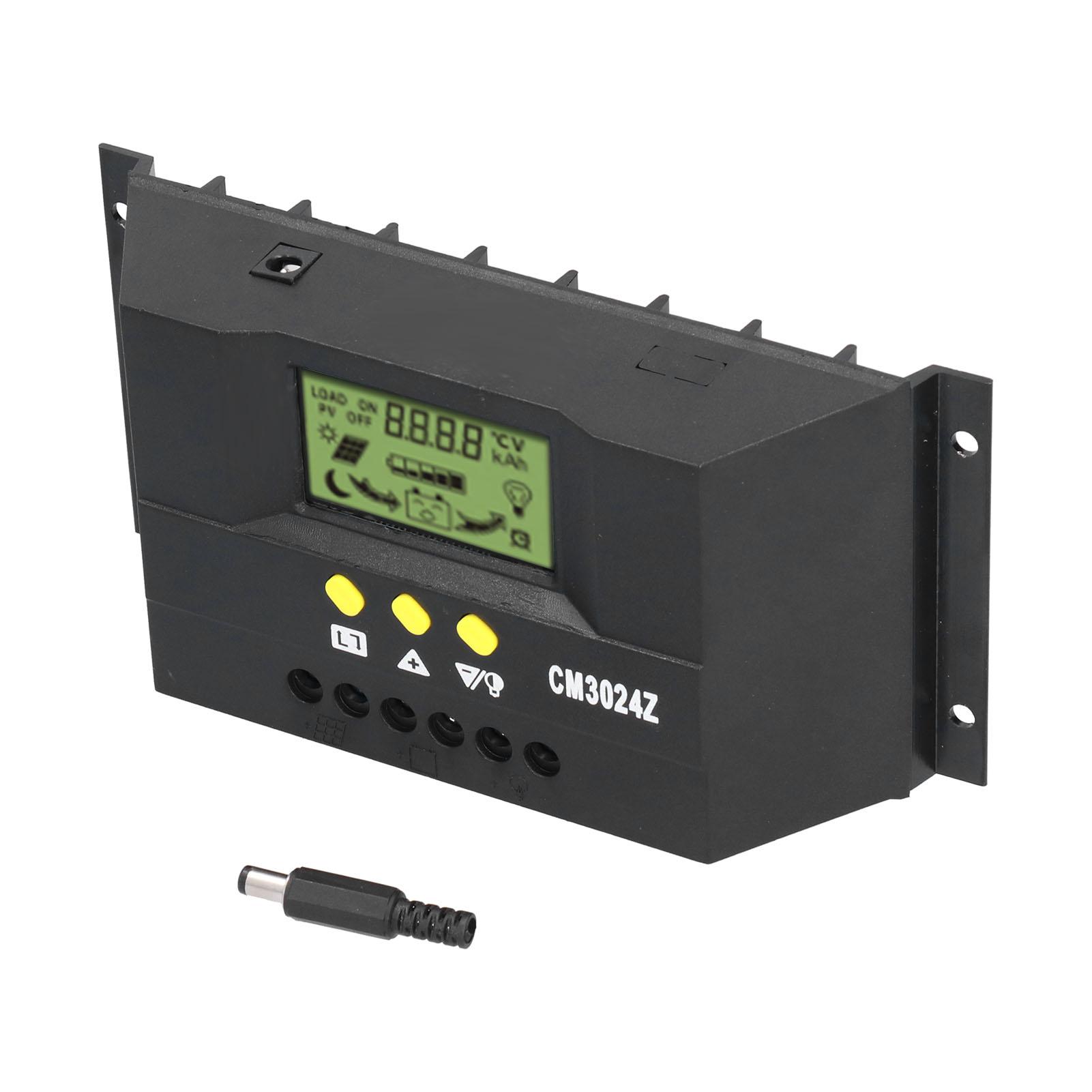 

CM3024Z PWM Solar Charge Controller LCD Display Solar Panel Intelligent Regulator 12V 24V30A