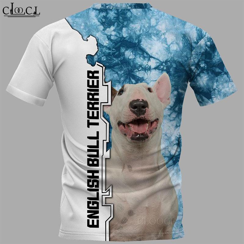 HX English Bull Terrier Unisex T-Shirt Men Streetwear 3D Print Harajuku Short Sleeve Casual Hip Hop Pullover Drop Shipping
