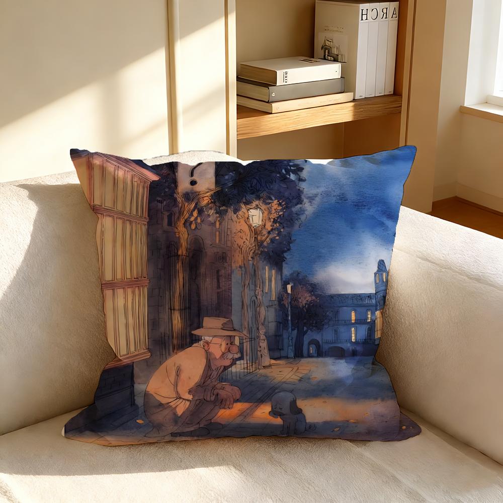 Cushion Cover Cushion Cover, Soft Washable Linen Pillowcase, Multi-Scene For Sofa, Bedroom And Office. S-Sveta Ovinnova