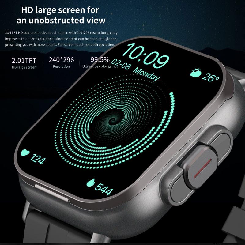 D8 Headset & Watch 2-in-1 Heart Rate Blood Pressure Blood Oxygen Bluetooth Call Activity Tracker Smart Watch For Men And Women