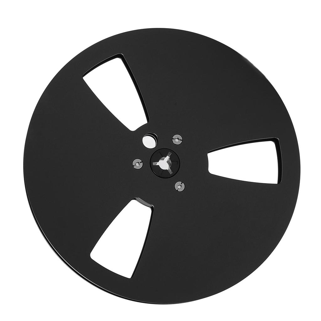 1 4 7 Inch Empty Tape Reel 3 Holes Aluminum Alloy Universal Open Sound Recording Tape Empty Reel for Recording Black