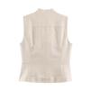 European and American style wholesale women's clothing, fashionable versatile rope knot buckle decoration slim vest + buckle casual