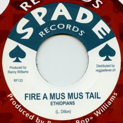 7inch Record ETHIOPIANS / RANNY WILLIAMS, HIPPY  - Fire A Mus Mus Tail / Crock Iron RF133 Spade/Reggae Fe 1968 Europe Reggae, Ska & Dub