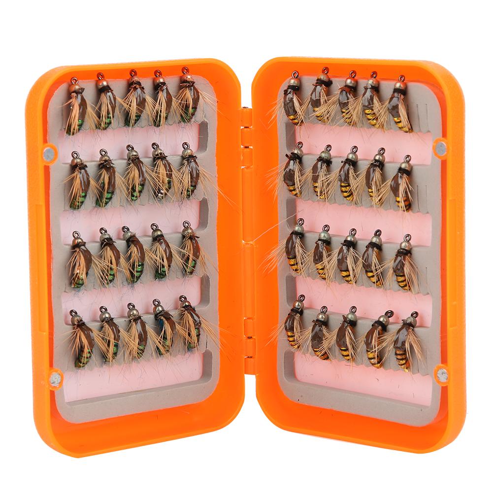 40pcs High Carbon Steel Hook Insects Flies Fishing Lures Bait Fishing Tackle Accessory