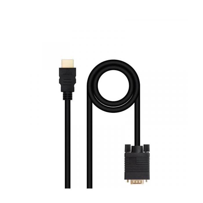 Nanocable Convertisseur HDMI vers VGA MM, 1,8 m Noir