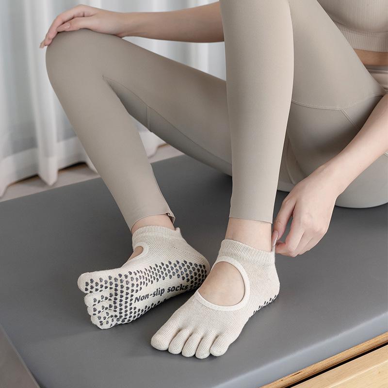 Calzini a Cinque Dita ToeSox Senza Schienale Antiscivolo Yoga & Pilates - Qualità per Tutte le Stagioni
