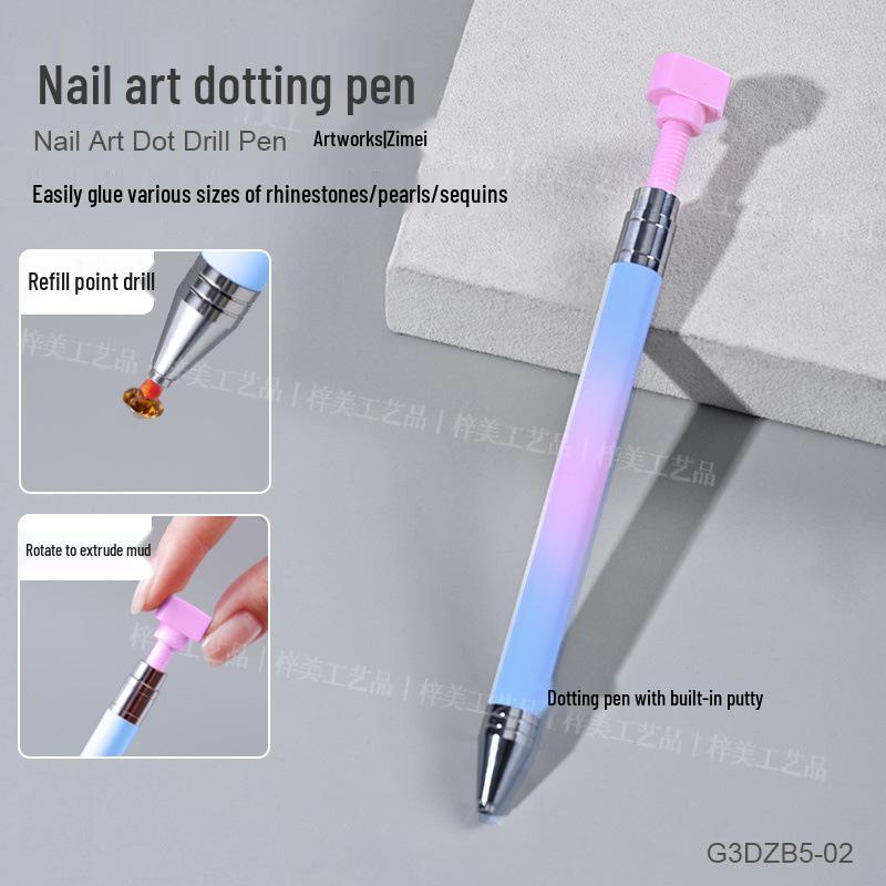 

Многофункциональная вращающаяся ручка для доттинга своими руками с самоклеящимся инструментом для нейл-арта