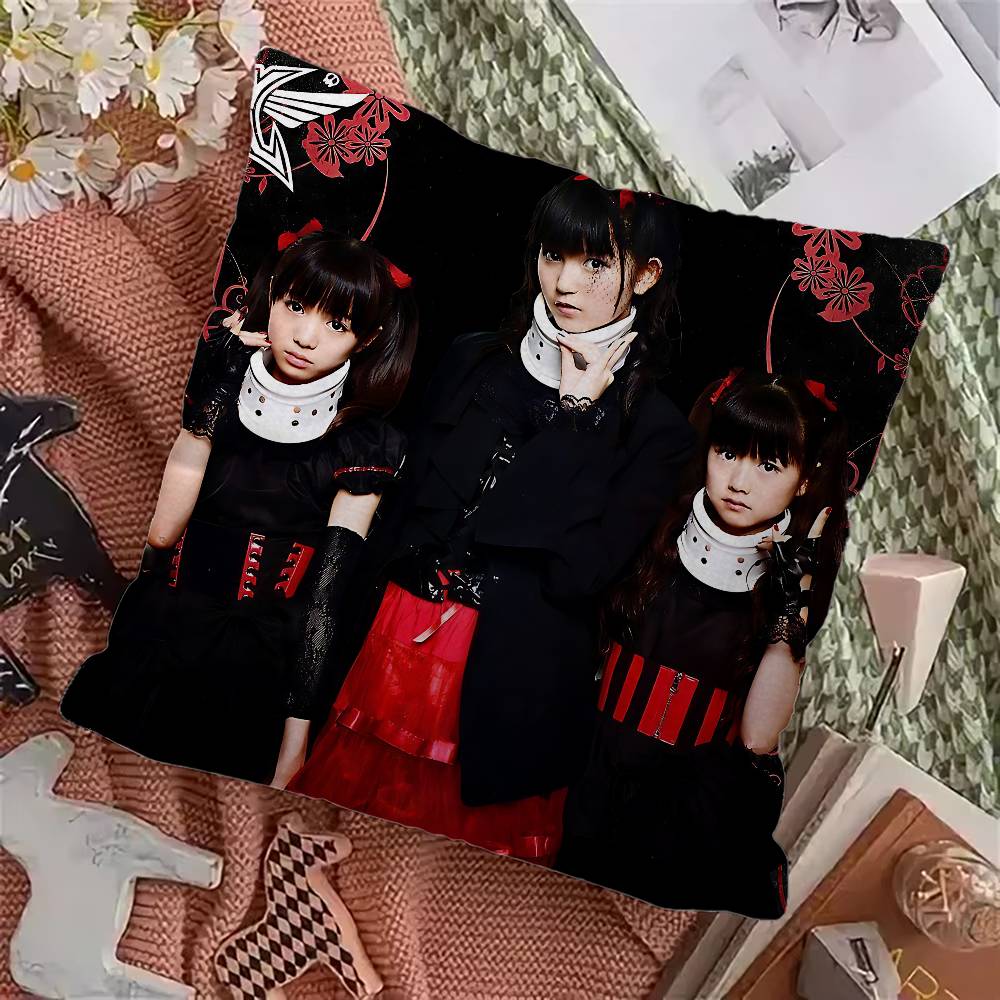 Japanese BBABYMETAL Band Music Cushion Cover Car Throw Pillow Case For Sofa Car Christmas Gift xcm xcm