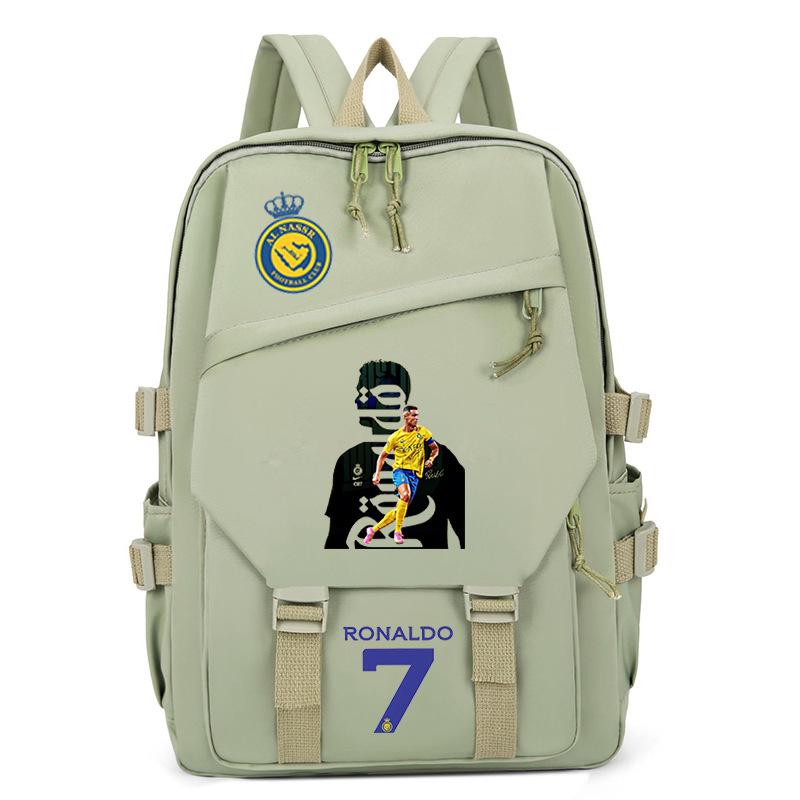 Football Star Ronaldo Surrounding Cr7 Printing Student Schoolbag Trend Backpack To Reduce The Burden And Large Capacity