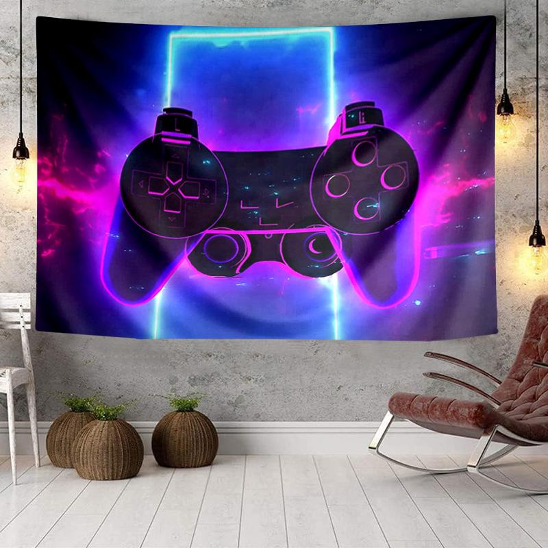Colorful Gamer Artwork Tapestry Room Decoration Wall Hanging for Living Room Bedroom, dormitory, Birthday and Christmas gifts