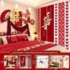 Elegant Wedding Room Decoration Set: Complete Bedroom & Bedside Table Arrangement