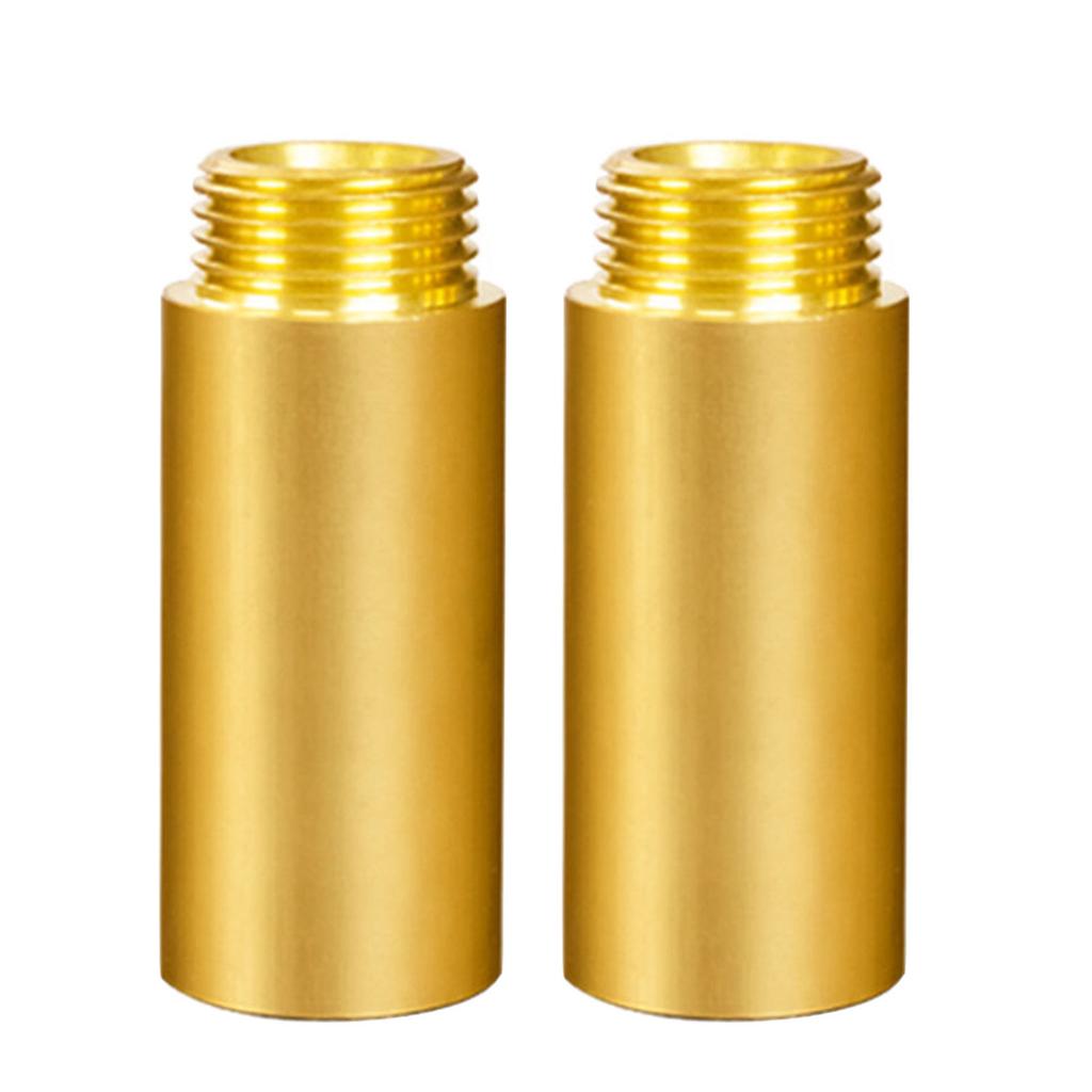 2pcs Brass?1/2inch Tap Extension Brass?1/2inch Hose Extension Plumbing Extension Adapter Upgrades for Heating & Drinking