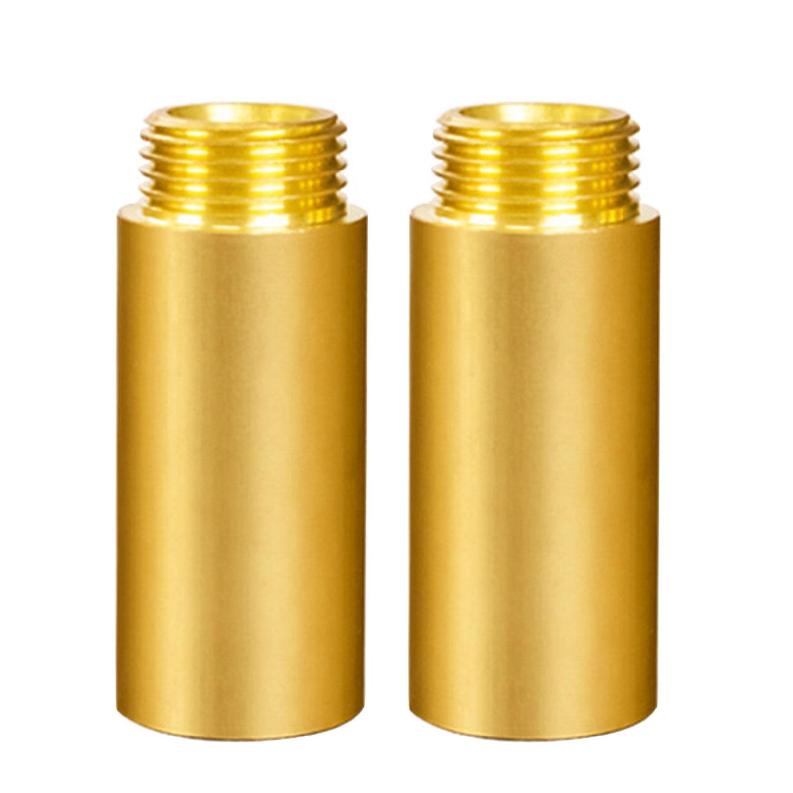 

2pcs brass1/2inch Tap Extension brass1/2inch Hose Extension Plumbing Extension Adapter Upgrades for Heating & Drinking 50