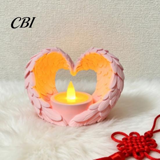 Housewarming Gifts for New Home Angel Wings Tealight Candle Holder, Prayer Holder Memorial Elegant Tabletop Centerpiece Decor, Living Room Bedroom