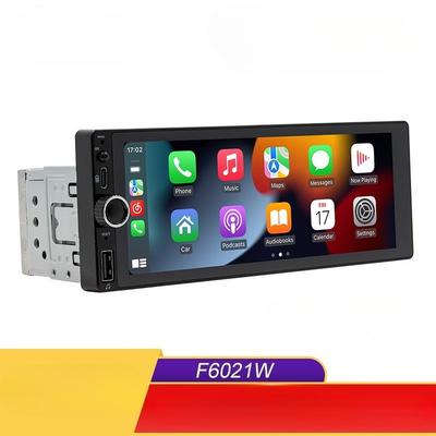 IPS 6.9 Polegadas 1Din Sem Fio ou Com Fio Carplay Android Auto Rádio de Carro Multimídia MP5 Player 1 Din DVD Bluetooth Estéreo Carregamento USB