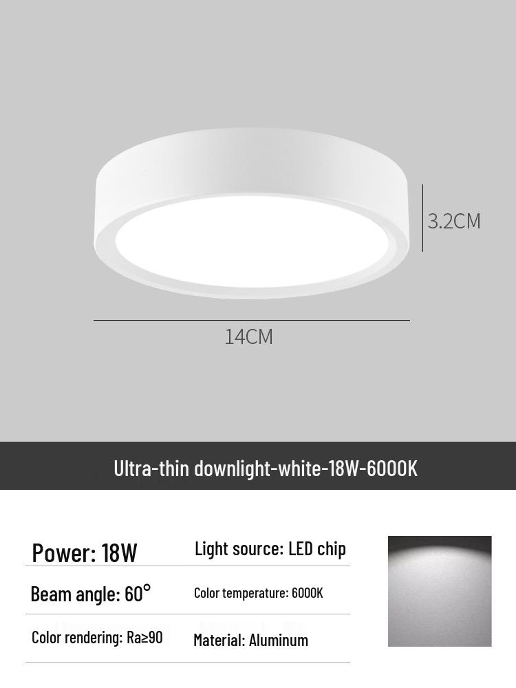 Surface Mounted Anti-Glare Round Downlight for Hallway or Foyer