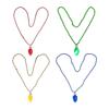 Easy Install Plastic LED Blue Lighted Necklace Strand Led Pendant Chain Decors For Holiday Party Indoor Outdoor Display
