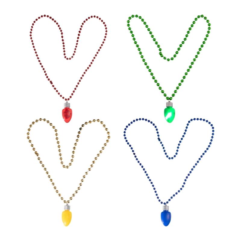 

Sturdy Plastic LED Blue Bulb Pendant Necklace Led Pendant Chain Decors For Christmas Tree Window Display Decoration 1