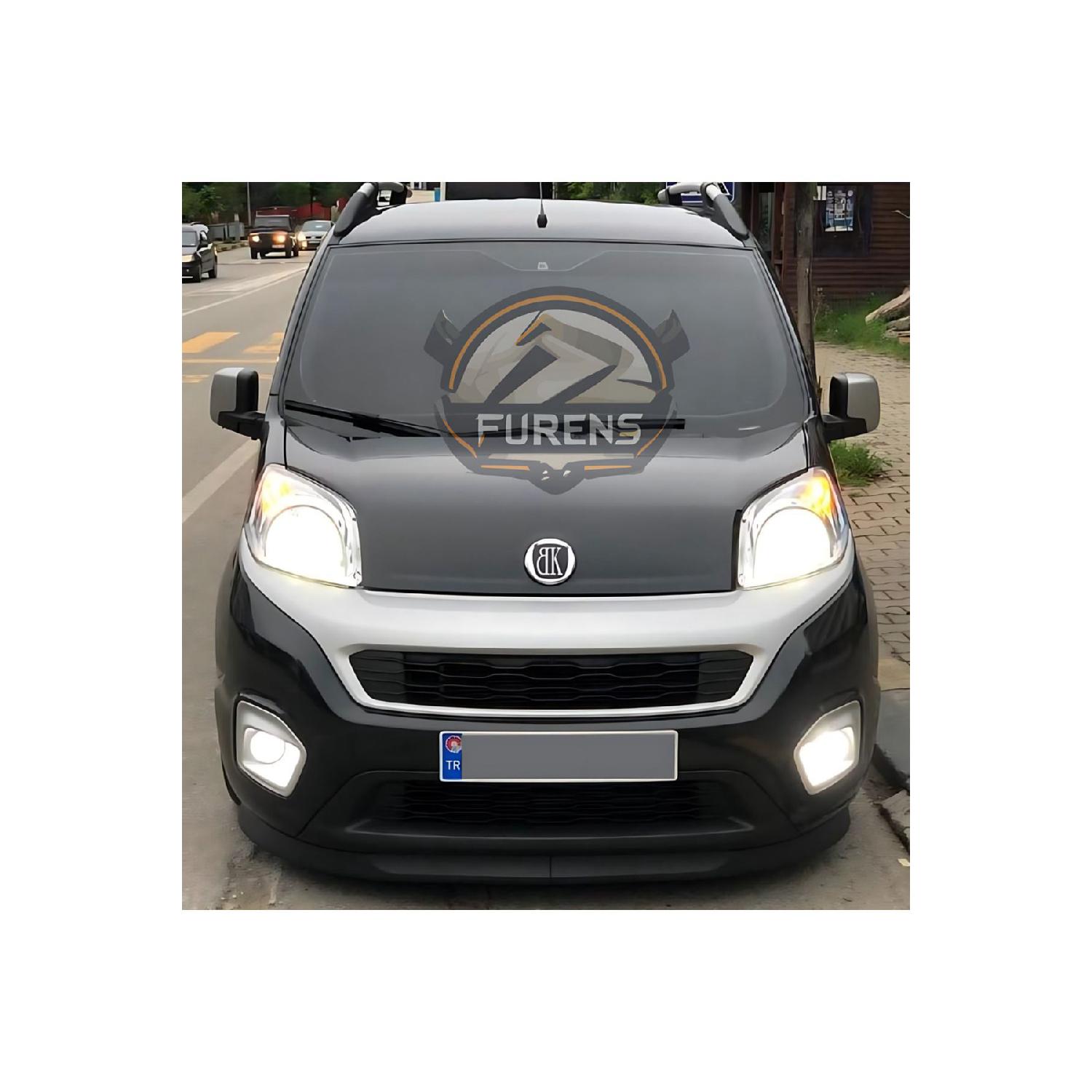 

Fiat Fiorino 2008-2023 Совместимая H-губа Гибкая передняя губа 2 шт. Вставка передней двери Бампер Нижний язычок