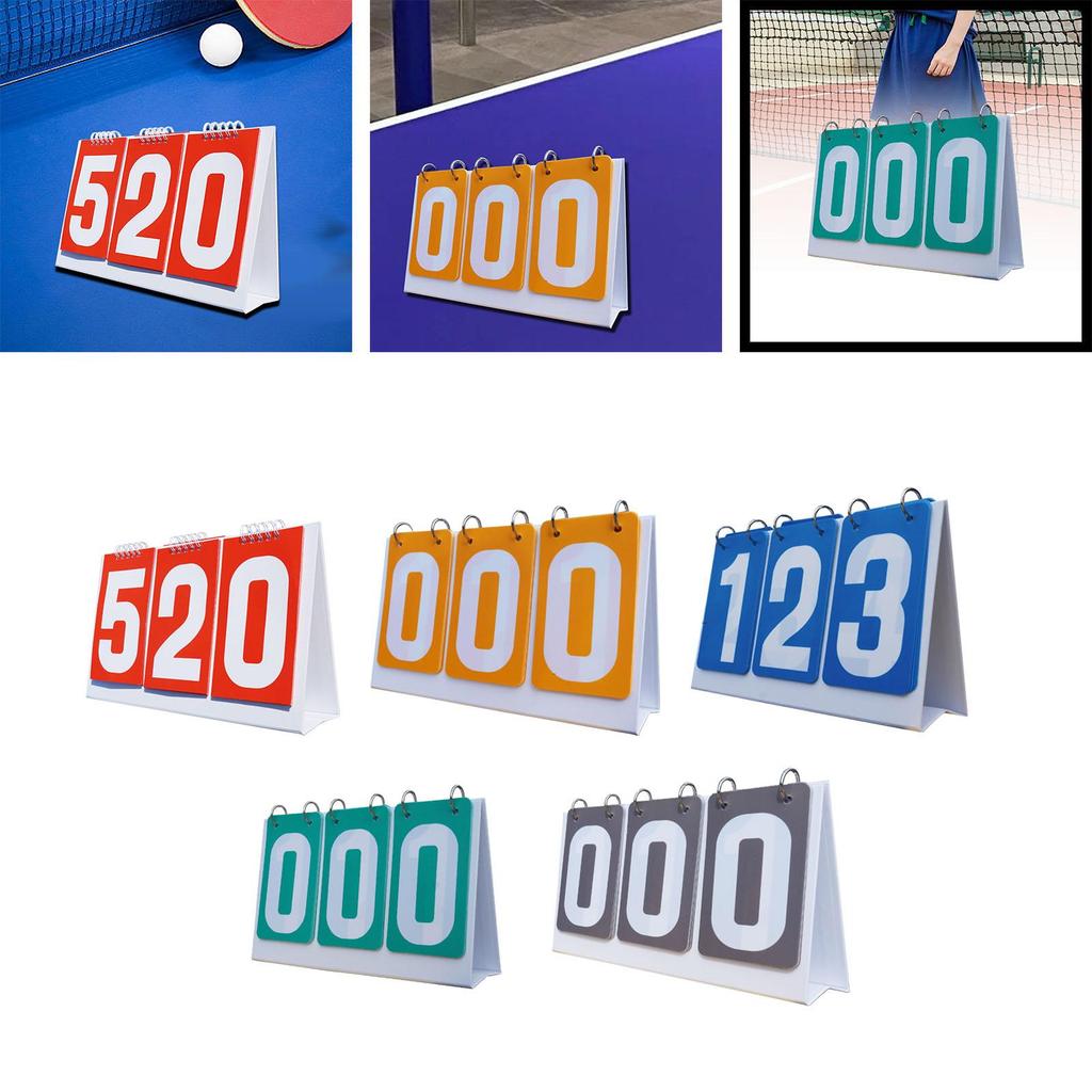 Score Counter Score Keeper Multipurpose Tabletop 3 digits Flip Number Score Board Table Score Flipper for Basketball Baseball