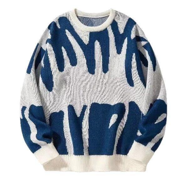 Pull Tendance Automne/Hiver pour Homme Personnalisé Col Rond Jacquard Pull Tricoté Grande Taille Pull