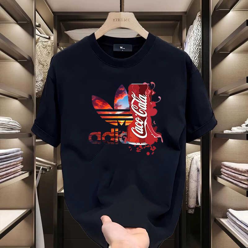 2024 Trendiga Unisex Löst Sittande Sommar T-shirts med Halvlång Ärm