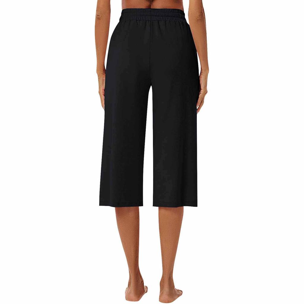 Women's Yoga Pants Wide Leg Casual Summer Drawstring Loose Comfy  Sweatpants Pajamas With Pockets