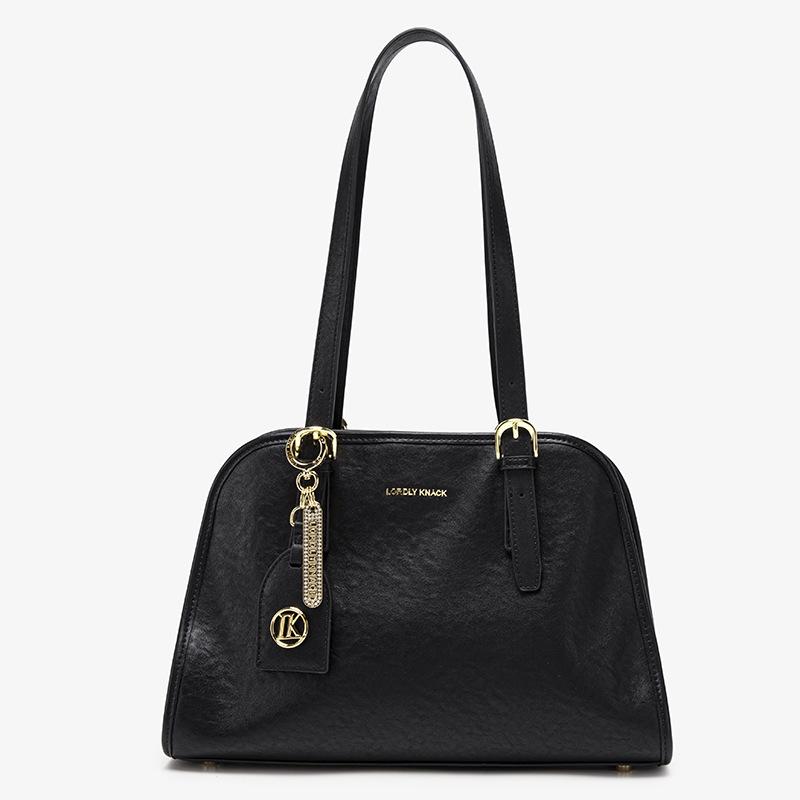 

2024 Winter New Niche Handbag Fashionable Commuting Large Capacity High-End Single Shoulder Underarm Tote Bag for Women чёрный