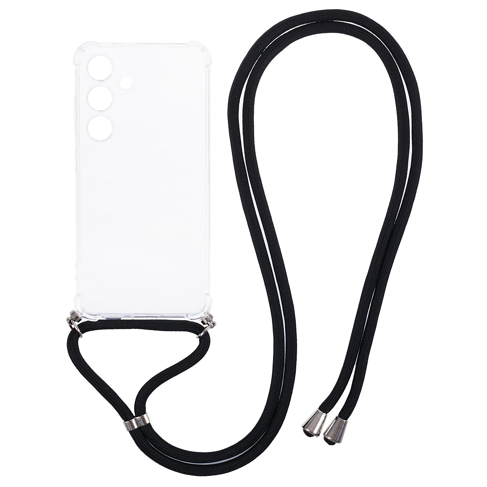 

For Samsung Galaxy S24 Case Precise Cutout Transparent Phone Cover with Lanyard A