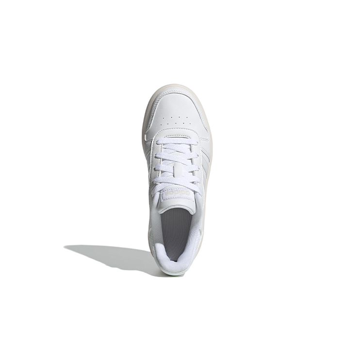 Adidas Neo Hoops 2.0 K Casual Durable Breathable Low-Top Kids Skate Shoes Pure White Kids Sneakers H01540