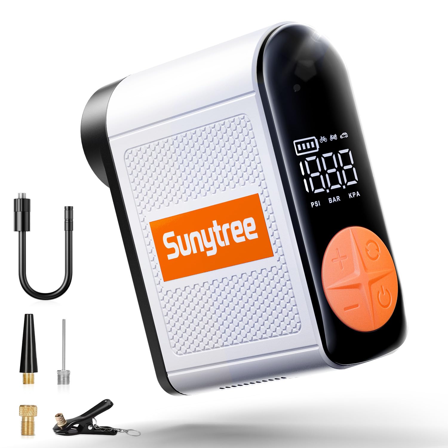 

Sunytree Electric Bicycle Air Pump and American Design Award Winner Electric Pump for Motorcycles and Compatible with and American and Ball Needle