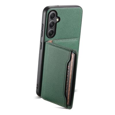 For Samsung Galaxy A35 5G Phone Case Kickstand Card Slots Leather+PC+TPU Hybrid Cover
