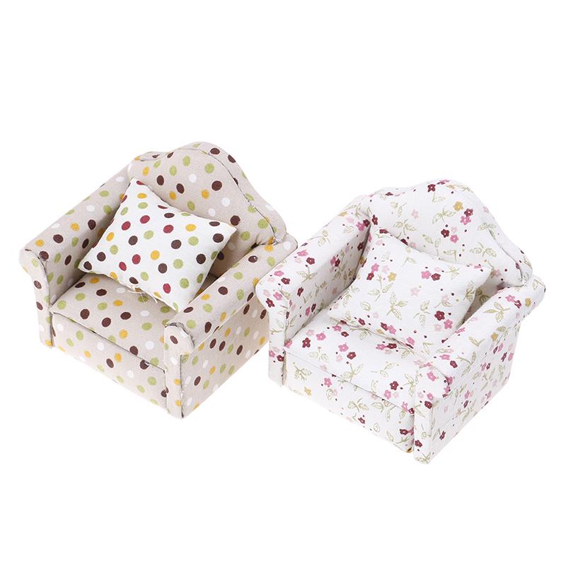 1Pc 1:12 Mini Dolls Dollhouse Furniture Chair Sofa Furniture For Doll House Toy