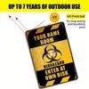 Enter At Your Own Risk Biohazard Warning Tin Sign 8x12in Hazardous Area Danger Zone Metal Wall Decor Industrial Lab Safety
