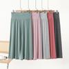 Women's High Waist Wide Leg Pants Loose Fit Culottes Modal Casual Summer Seven Eighth Trousers