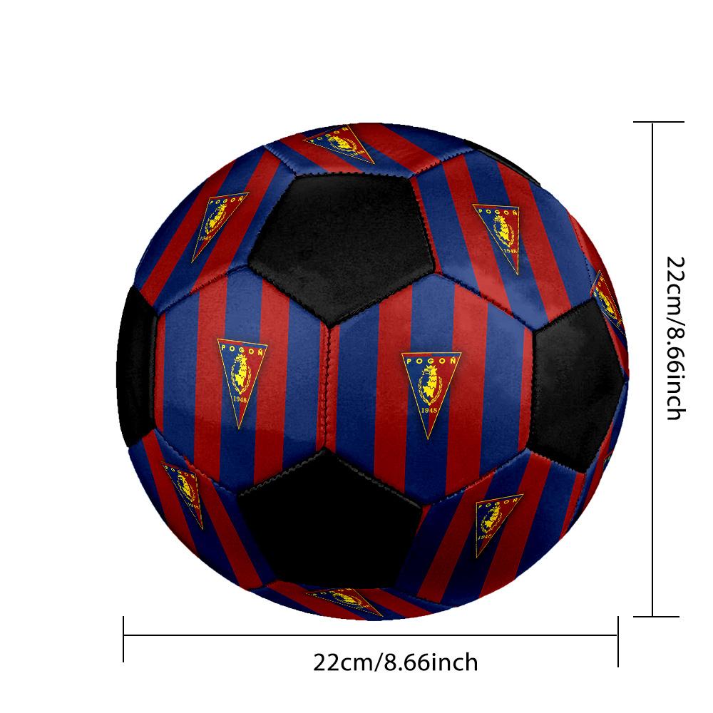 Pogoń Szczecin Pallone da Calcetto Indoor Colorato Per Tutte le Età Misura 5 Cucito a Macchina PVC Pronto per la Competizione Resistente Alta Rimbalzabilità