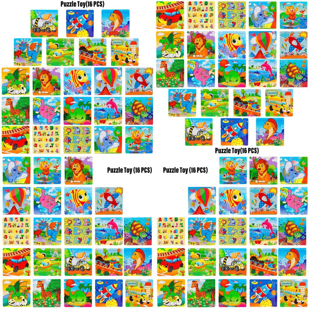 Kindergarten Wooden Puzzle Cards Animal And Transportation Themes Educational Toy For Kids