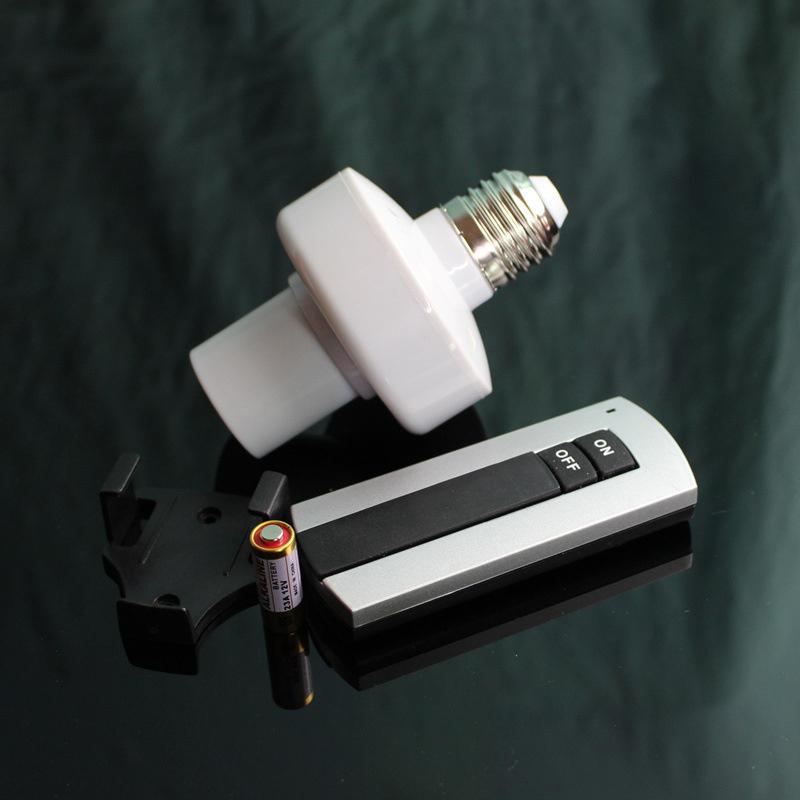 

Беспроводной пульт дистанционного управления E27 патрон для лампы 20 м диапазон для светодиодных ламп патрон для лампы беспроводной выключатель света комплект Ac180-250V