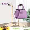 Bymaocar 2pcs Large D-head Hanging Bag Racks, Height Adjustable Stainless Steel Jewelry Display Racks for Clothing Stores & Home