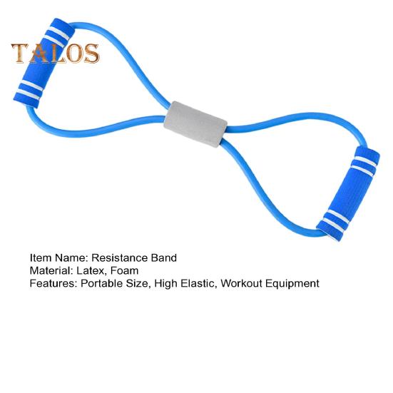 Figure 8 Fitness Resistance Band with Anti-slip Handle Portable Men Women Arm Shoulder Stretch Strength Training Exercise Elastic Strap Tension Rope