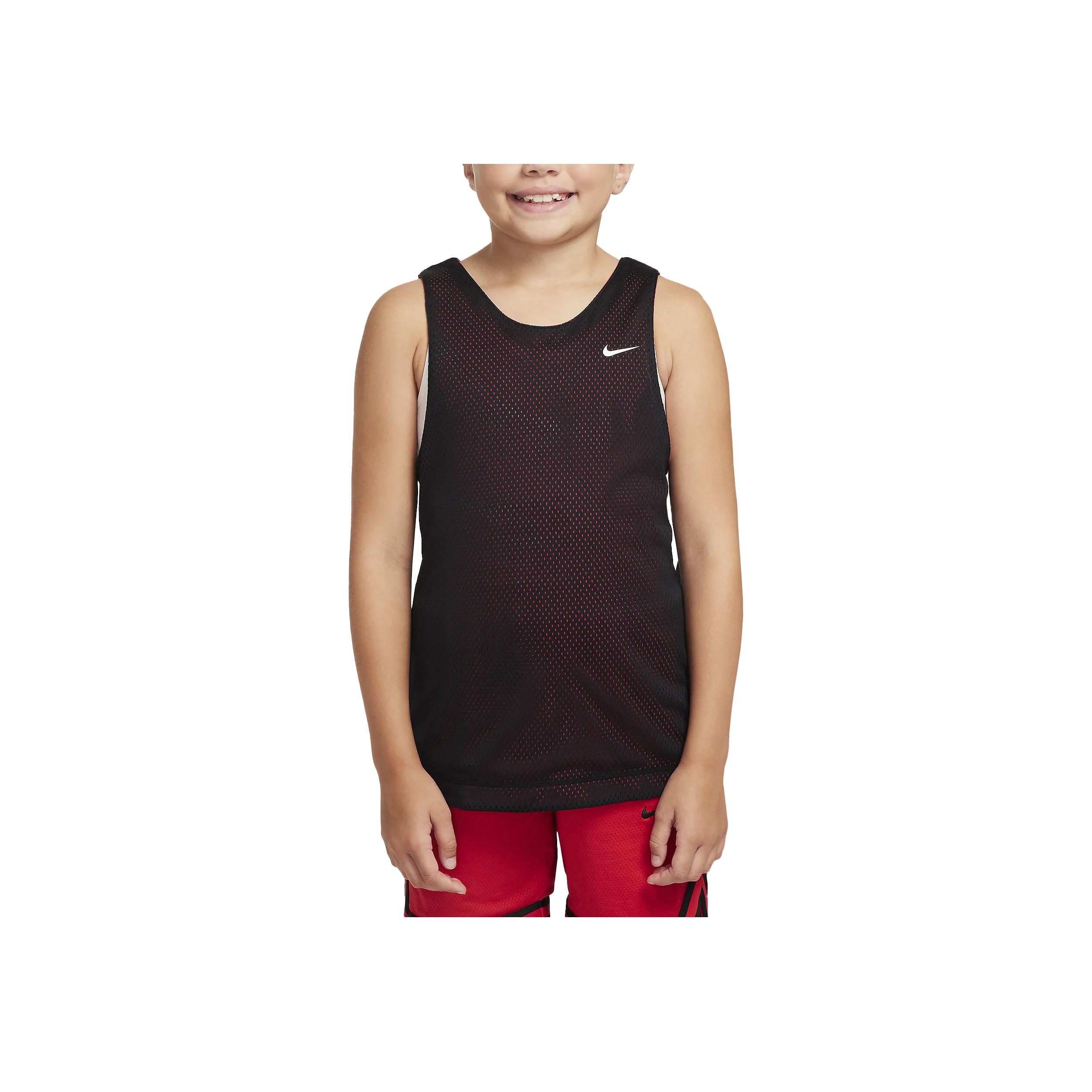 

Nike Dri-Fit FW24 Двусторонняя удобная сетчатая модная майка-топ для детей, черный цвет FZ5242-010 L