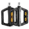 ROCKBROS Bicycle Flat Chromoly Lubricated for Road Cross Mountain and Folding Bikes Pedals, 9/16" Axle, Bearings, Reflectors, Lightweight, Non-Slip,
