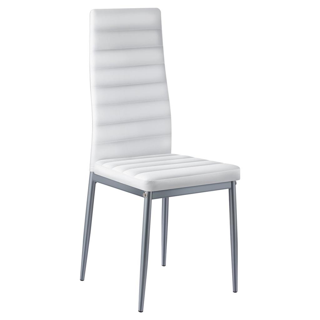 Modern Dining Room Accent Chairs Set of 4, Upholstered Leather Side Chair for Dining Tables, Space-Saving Kitchen Table Chair with Thick Cushions and