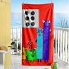 Numberblocks Beach Towel Soft Durable Quick-Dry Comfortable Lightweight Suitable for Sports, Travel, Swimming, Yoga, Bathroom, Beach, And Pool
