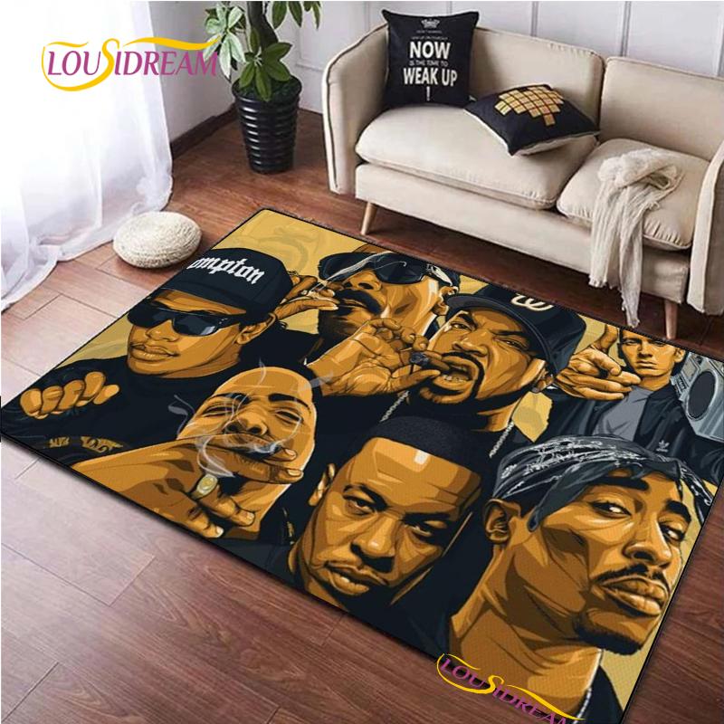 Music Star Rectangle Hip-Hop Carpet for Living Room Bedroom Rug Kitchen Kids Door Unslip Floor Mats Gift Photography Props Rug