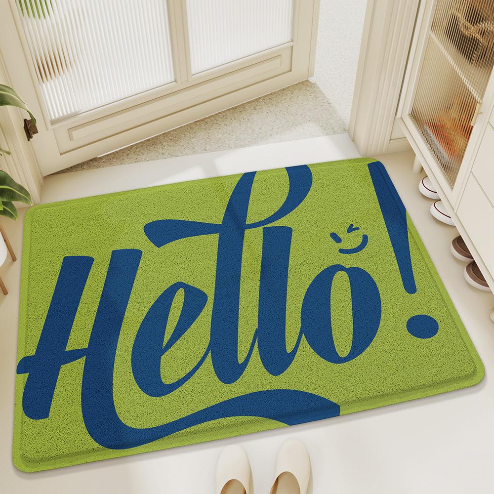 

Современный простой дверной проволочный коврик, бытовой коврик для сбора грязи и пыли, коврик для прихожей, можно резать, грязеотталкивающий ковер 45*75cm