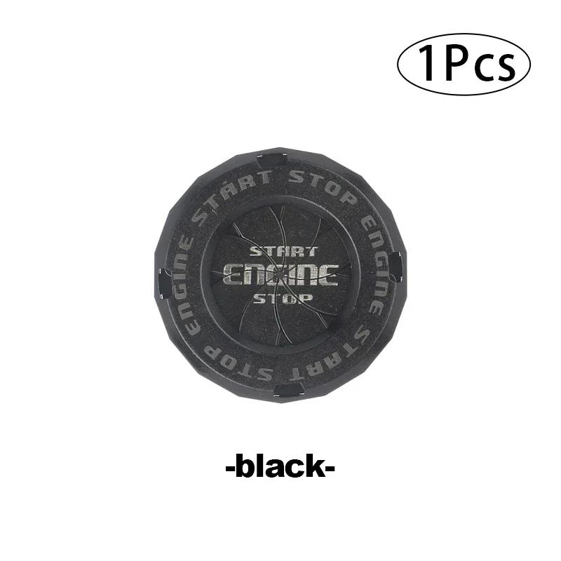 Engine Start Stop Button Cover Translucent Ignition Switch Protection Cap One-key Start Rotating Protective Cover for Most Cars