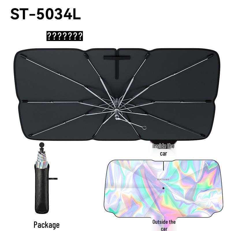 Portable Silver-Coated Windshield Sunshade: Heat Insulation and Anti-Glare Protection